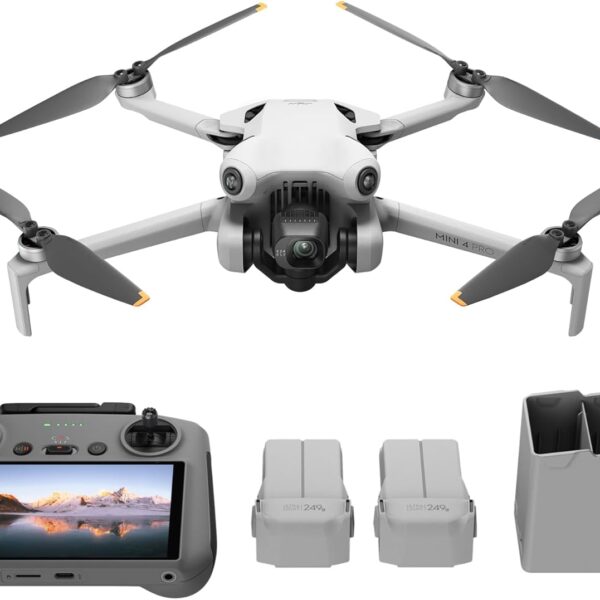 Drone pliable DJI Mini 4K Fly More Combo – Blanc – Autonomie 31 min – Portée +1000 m