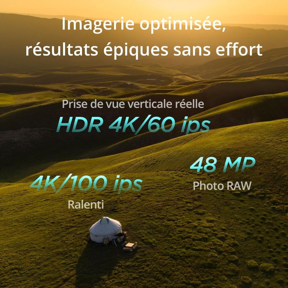 Drone pliable DJI Mini 4K Fly More Combo – Blanc – Autonomie 31 min – Portée +1000 m – Image 6