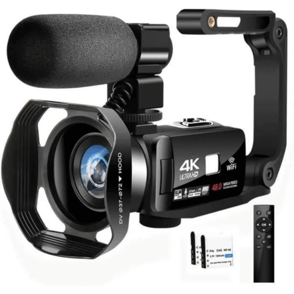 Caméscope 4K – BAZARLAND30 – Professionnel – 48MP – WiFi – Vision Nocturne